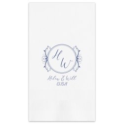 Paris Bloom Wedding Guest Towel - Printed