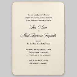 LaTour Wedding Invitation Card - Raised Ink