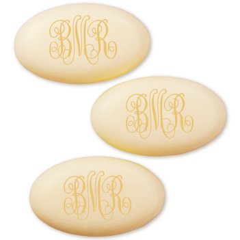 Classic Monogram Personalized Soap Set of 3 - Engraved