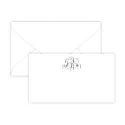 Henley Monogram Enclosure Card - Raised Print