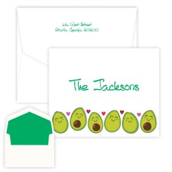 Avocado Family Folding Note - Digital Print