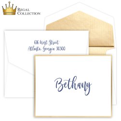 Regal Collection - Gold Silhouette Note - Raised Ink