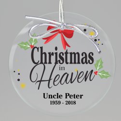Christmas in Heaven Keepsake Printed Ornament 