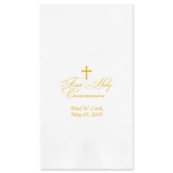 First Holy Communion Guest Towel - Foil-Pressed