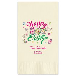 Happy Easter Guest Towel - Printed
