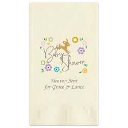 Little Deer Baby Shower Guest Towel - Printed