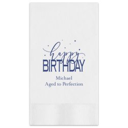 Happy Birthday Party Guest Towel - Printed