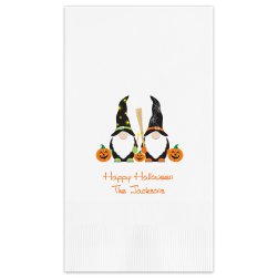 Happy Halloween Gnomes Guest Towel - Printed