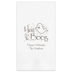 Here For The Boos Guest Towel - Printed