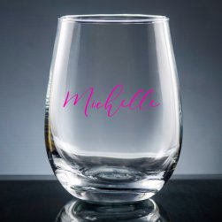 Radiant Printed Stemless Wine Glass