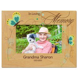 Butterfly Kisses Memorial Printed Picture Frame