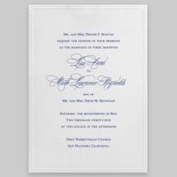 Tradition Wedding Invitation Card - Raised Ink