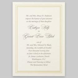 Coventry Wedding Invitation Card - Raised Ink