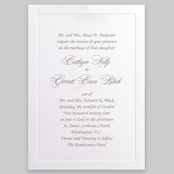 Knightsbridge Wedding Invitation Card - Raised Ink