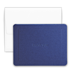 Navy Thank You Note - Double Thick