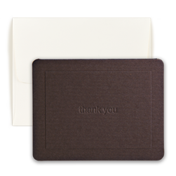 Mocha Thank You Note - Double Thick
