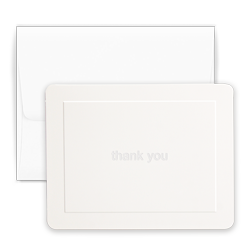 White Thank You Note - Triple Thick