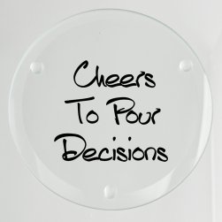 Desmond Glass Coaster - Printed Raised Ink
