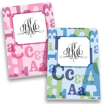ABC123 Monogram Personalized Journal Set