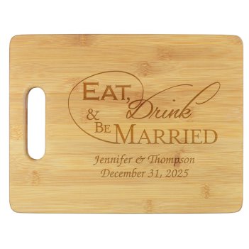 Wedded Bliss Cutting Board - Engraved