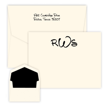 Anthony Monogram Card - Raised Ink