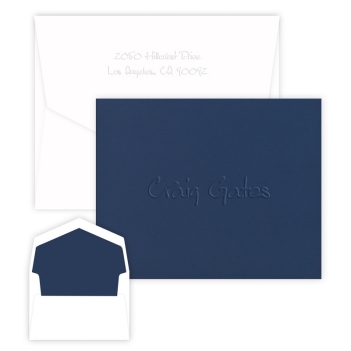 Anthony NAVY Note - Embossed