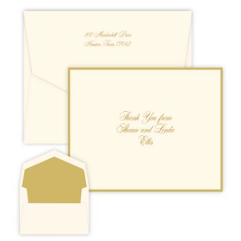 Gold Silhouette Note - Raised Ink