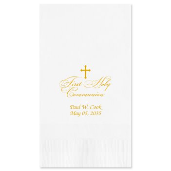 First Holy Communion Guest Towel - Foil-Pressed