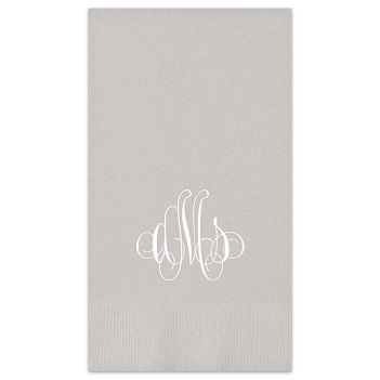 Elise Monogram Guest Towel - Foil-Pressed