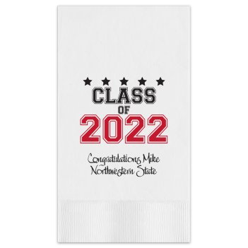 Class Of Graduation Guest Towel - Printed