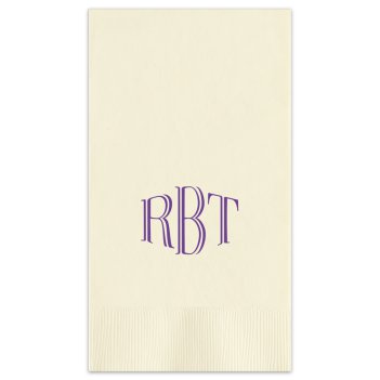 Eminent Monogram Guest Towel - Printed