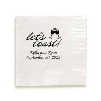 Toast to the Newlyweds Napkin - Foil-Pressed