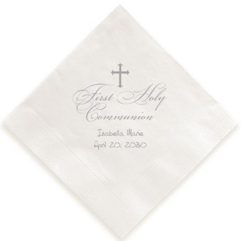 First Holy Communion Napkin - Foil-Pressed
