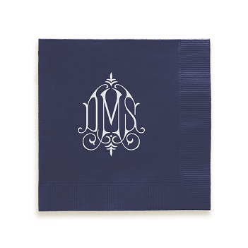 Whitlock Monogram Napkin - Foil-Pressed