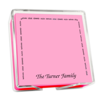 Family Arch Memo Square - Carnival with holder