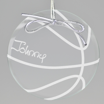 Basketball Keepsake Ornament - Circle