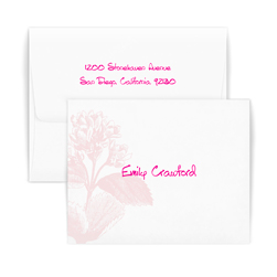 Pink Botanical Note - Double Thick