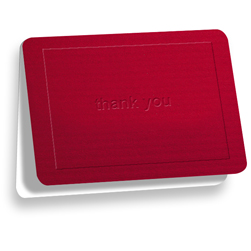 Red Thank You Note - Double Thick